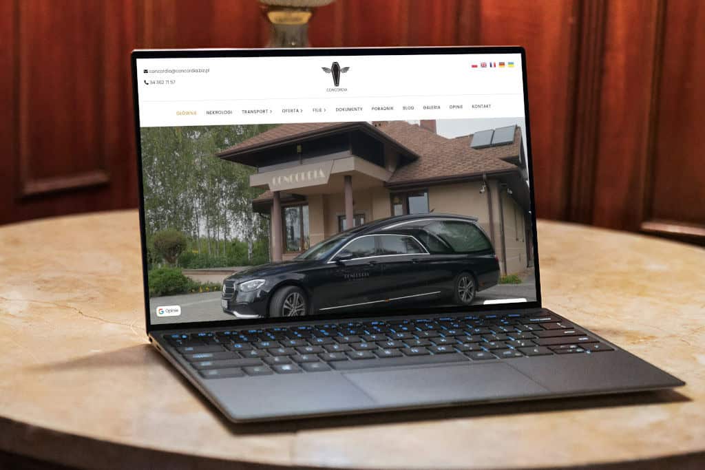 Concordia na laptopie