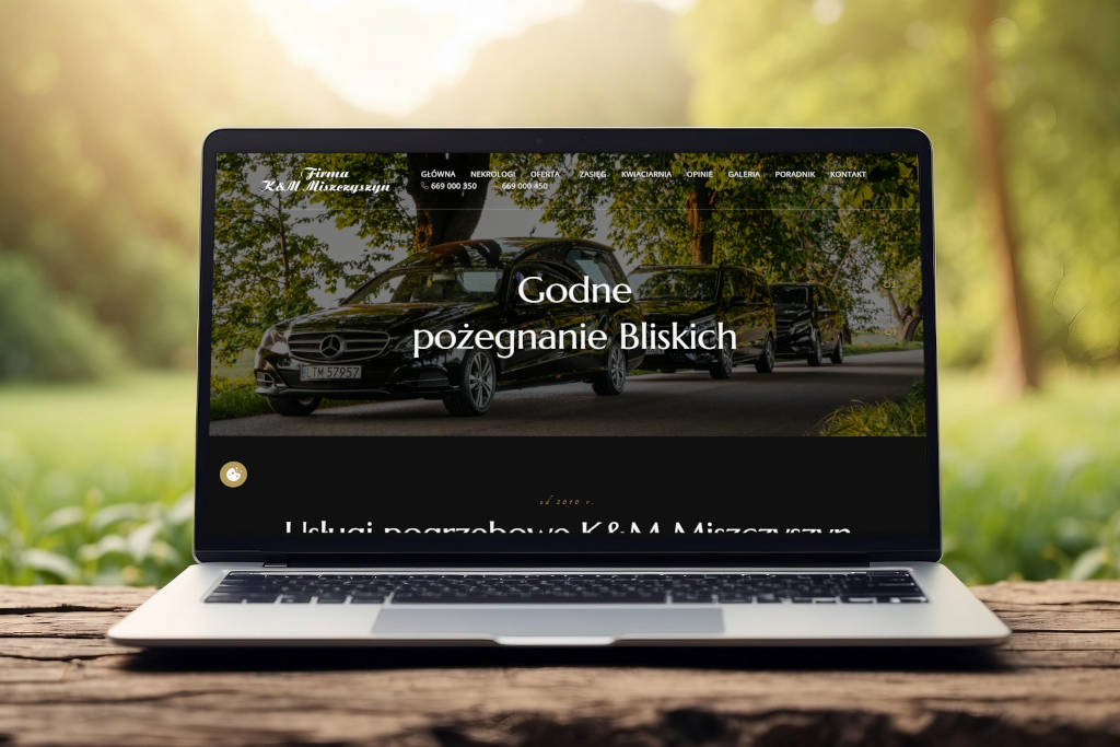 Firma K & M Miszczyszyn - na laptopie