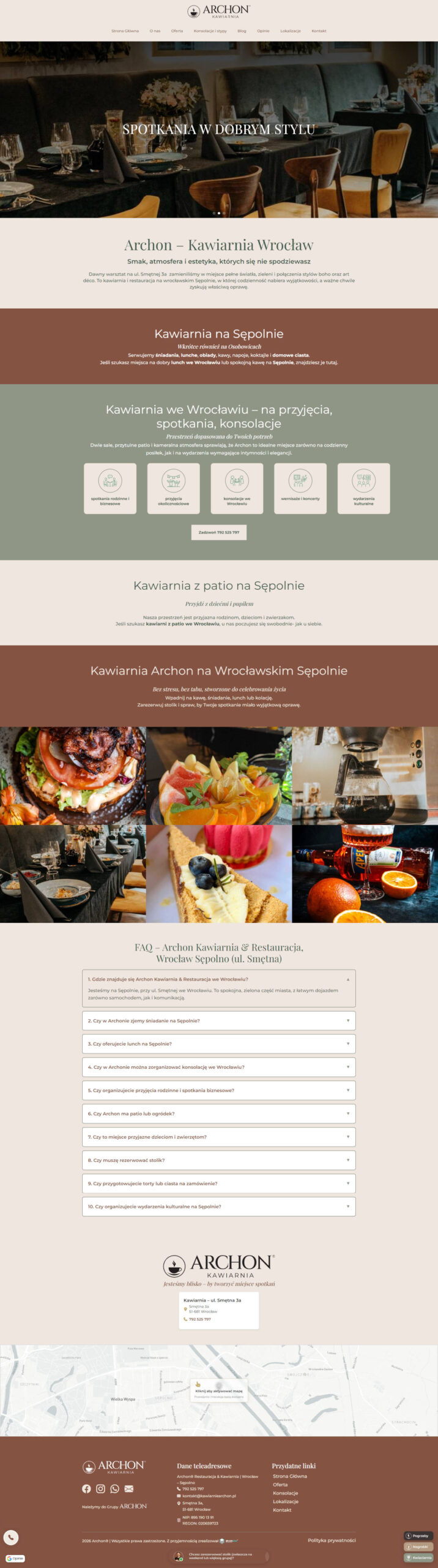 Archon Kawiarnie i Restauracja Wrocław Sępolno
